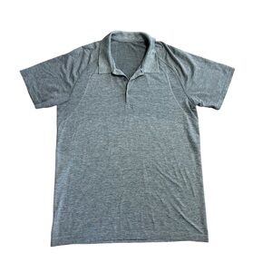 Lululemon Metal Vent Tech Polo 2.0 Slate Grey Short Sleeve Size Large